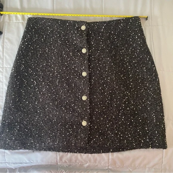 Express Black Sparkly Shimmer Mini Skirt - Picture 1 of 6